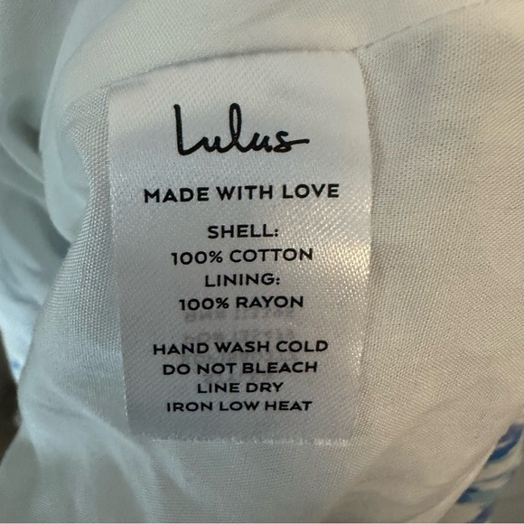 Lulus Serene Views Blue and White Floral Print Cutout Midi Dress Size Large - Picture 10 of 13